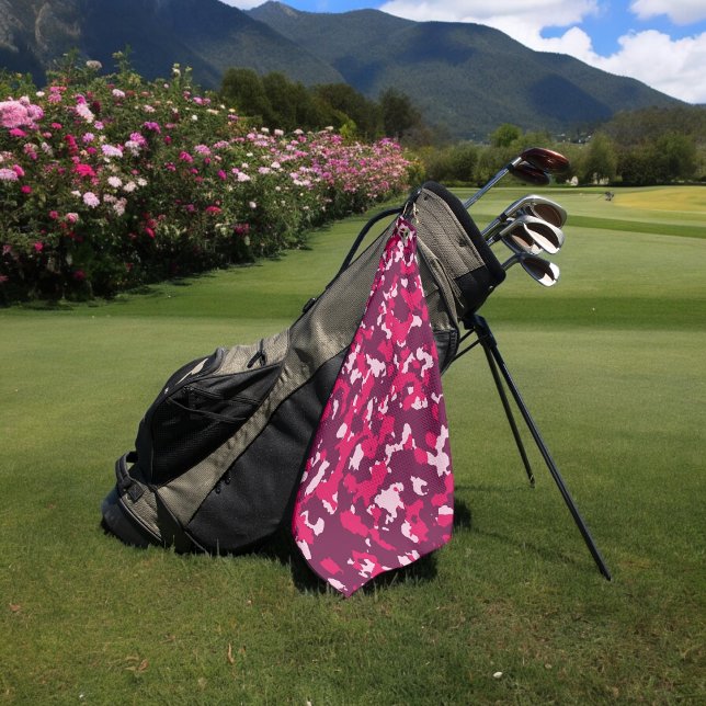 Serviette De Golf camo rose (golf towel)