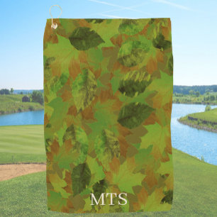 Serviette de golf camouflage avec monogramme perso