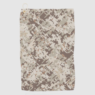 Serviette De Golf Camouflage numérique style désert beige Décor s