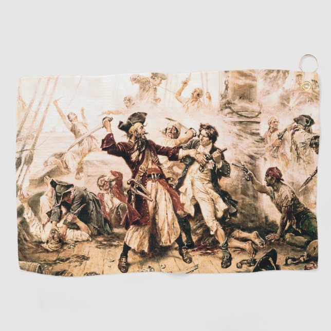 Serviette De Golf Capture, Barbe noire pirate, Revenge de la reine A (Horizontal)
