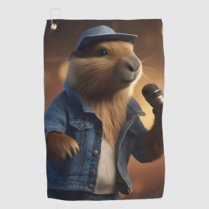 Serviette De Golf "Capybara Cowboy : Serenading the Wild West"