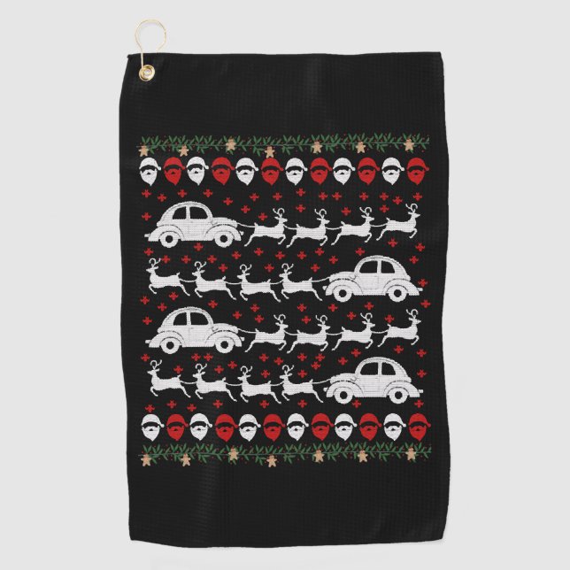 Serviette De Golf Car Christmas (Devant)