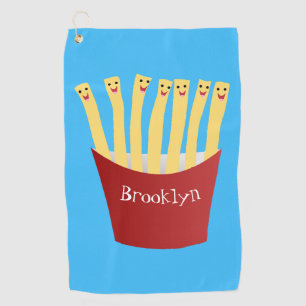 Serviette De Golf Caricature de frites Cute kawaii fast food