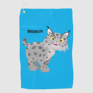 Serviette De Golf Caricature de lynx de lynx de lynx