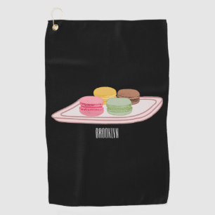 Serviette De Golf Caricature de Macaron