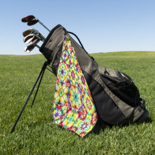 Serviette De Golf Carrelage méditerranéen, Carreaux d'encre d'alcool