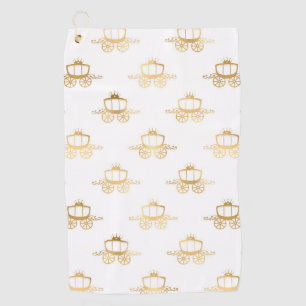 Serviette De Golf Carrosses Dorés Cendrillon Princesse Royale Magie