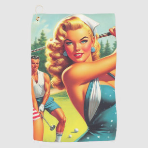 Serviette De Golf Carte de golf vintage