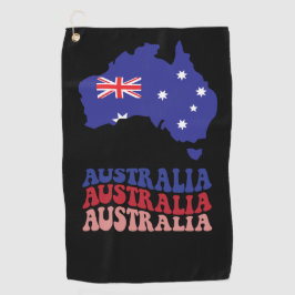 Serviette De Golf Carte de l'Australie