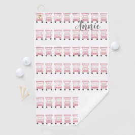 Serviette De Golf Cartes de golf Rose Lady Personnalisées