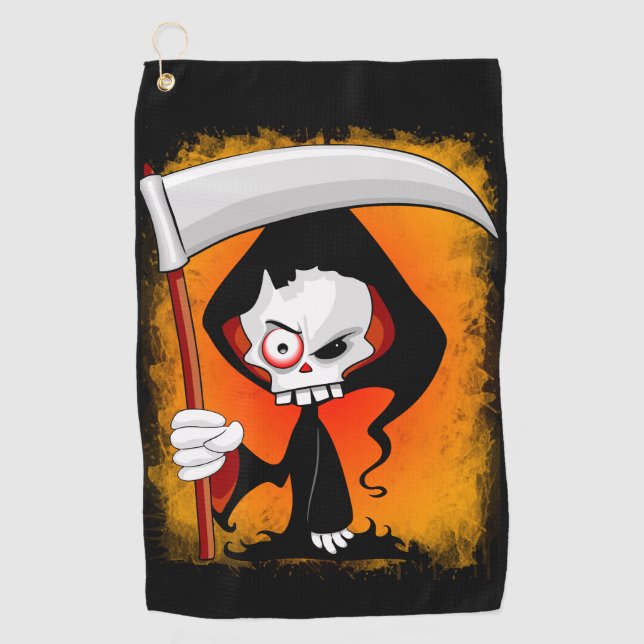 Serviette De Golf Carton de la Faucheuse (Devant)