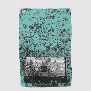 Serviette De Golf Cassette audio rétro
