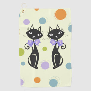 Serviette De Golf Cat moderne du milieu du siècle