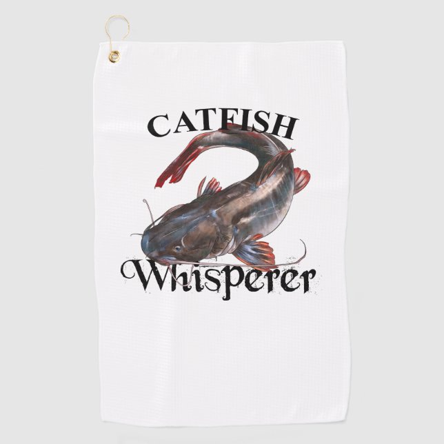 Serviette De Golf Catfish Whisperer Light Fishing Towne (Devant)