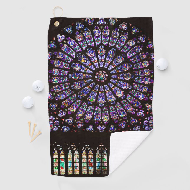Serviette De Golf Cathédrale Notre-Dame de Paris Rose (En situation)