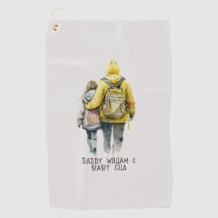 Serviette De Golf Caution père et fille (2)