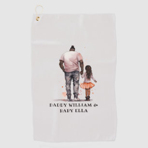 Serviette De Golf Caution père et fille noire (5)