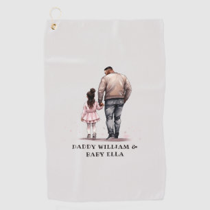 Serviette De Golf Caution père et fille noire (7)