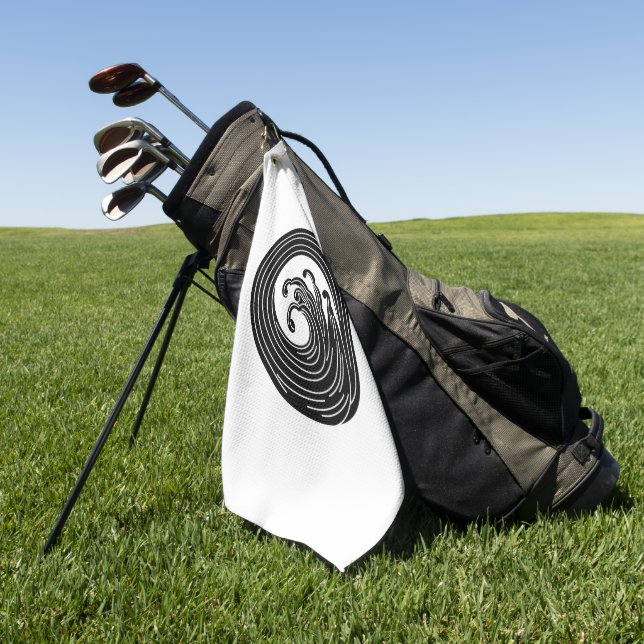 Serviette De Golf Cercle de Swirl (Vert)