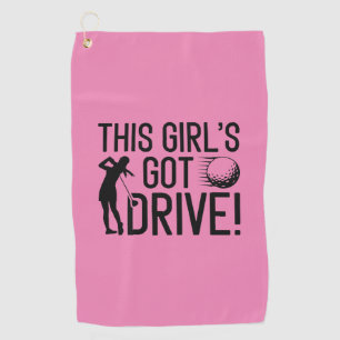 Serviette De Golf Cette fille a une voiture