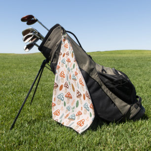Serviette De Golf Champignon, Feuillage d'automne, Motif de la natur
