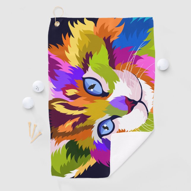 Serviette de golf - Chat (En situation)