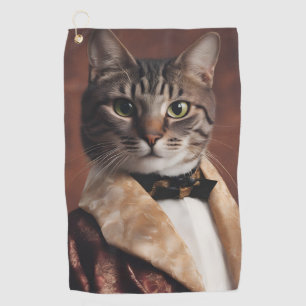 Serviette De Golf Chat dans la veste à fumer