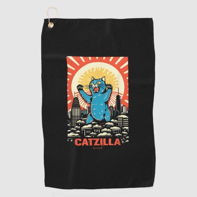 Serviette De Golf Chat drôle (Devant)