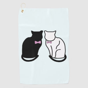 Serviette De Golf Chat noir et blanc
