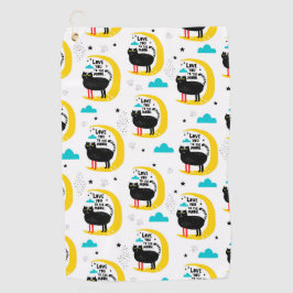 Serviette De Golf Chat sur la lune