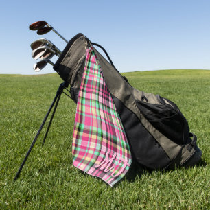 Serviette De Golf Chaussure Lady rose Fleur sauvage rose et noir