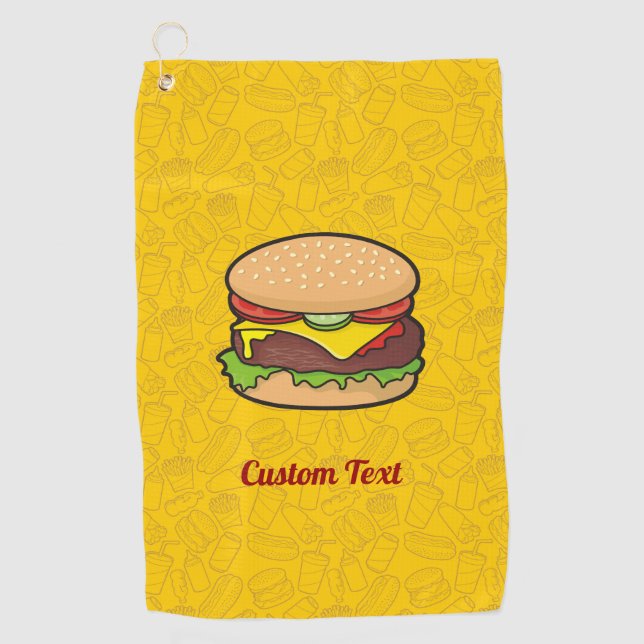 Serviette De Golf Cheeseburger (Devant)