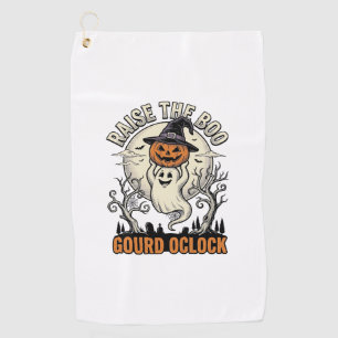Serviette De Golf Chemise Citrouille Fantôme Gravure Halloween Vinta
