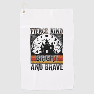 Serviette De Golf Chemise d'autonomisation Halloween Brave Vintage S