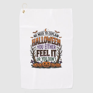 Serviette De Golf Chemise de citation Halloween Citrouille Chauve-so