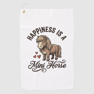 Serviette De Golf Chemise de conception de cheval miniature gravure