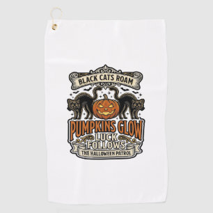 Serviette De Golf Chemise de garde de sécurité Halloween avec chats