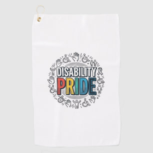 Serviette De Golf Chemise de sensibilisation inclusive vintage de fi