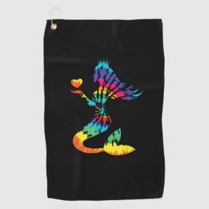 Serviette De Golf Chemise de sirène à Cravate arc-en-ciel dans les a