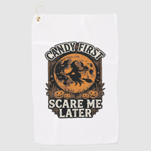 Serviette De Golf Chemise de sorcière d'Halloween Bonbons Épouvantab