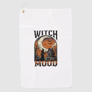 Serviette De Golf Chemise de sorcière Halloween Design de Lune Hanté