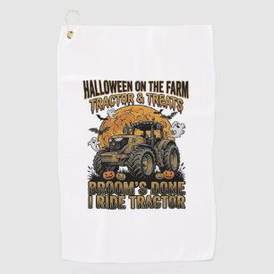 Serviette De Golf Chemise de tracteur Halloween Drôle de sorcière de
