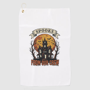 Serviette De Golf Chemise d'équipe Halloween Dessin de maison hantée