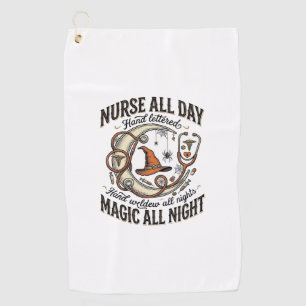 Serviette De Golf Chemise d'infirmière Halloween Sorcière Médicale É