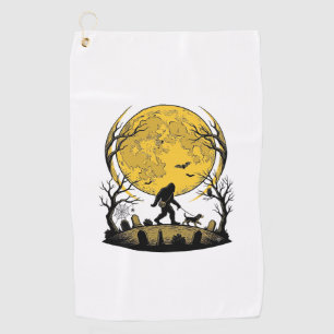 Serviette De Golf Chemise Halloween Bigfoot Pleine Lune Promenade Ch