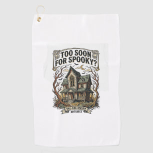 Serviette De Golf Chemise Halloween précoce Design de maison hantée 