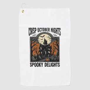 Serviette De Golf Chemise Halloween Vintage Avec Nuit D'Octobre Enso