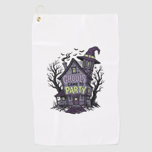 Serviette De Golf Chemise Maison Hantée Mignonne Soirée Halloween Dé