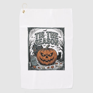 Serviette De Golf Chemise Vintage Halloween Citrouille Chat C'est La