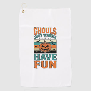 Serviette De Golf Chemises Halloween Les Ghouls Anciens Veulent S'am